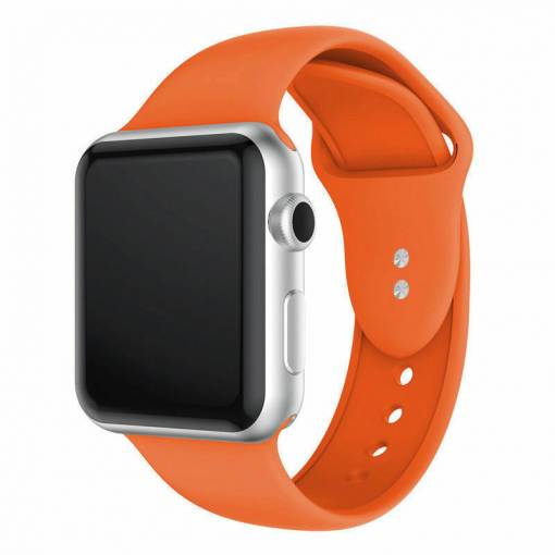 Foto - eses Silikonový řemínek pro Apple Watch - Oranžový S, M, L, 38mm/40mm/41mm