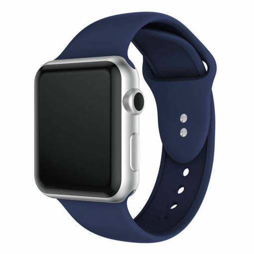 Foto - eses Silikonový řemínek pro Apple Watch - Tmavě modrý S, M, L - 38mm, 40mm, 41mm