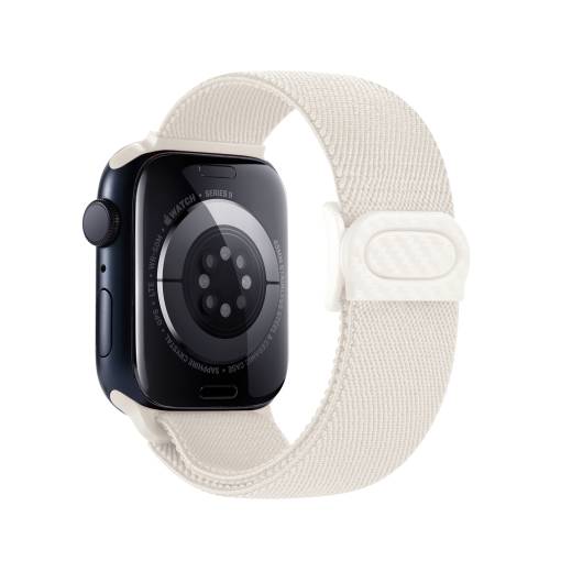 Foto - eses Nylonový elastický řemínek pro Apple Watch - Bílý 38mm, 40mm, 41mm