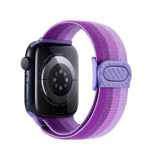 Foto - eses Nylonový elastický řemínek pro Apple Watch - Fialové spektrum 38mm, 40mm, 41mm