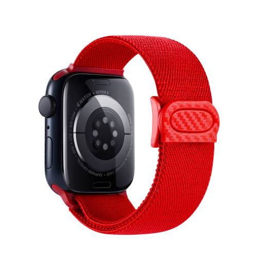 Foto - eses Nylonový elastický řemínek pro Apple Watch - Červený 42mm, 44mm, 45mm, 49mm