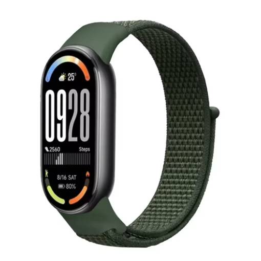 Foto - eses Nylonový řemínek pro Xiaomi Smart Band 8, 9 a 10 - Zelený