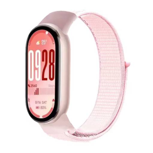 Foto - eses Nylonový řemínek pro Xiaomi Smart Band 8, 9 a 10 - Světle růžový