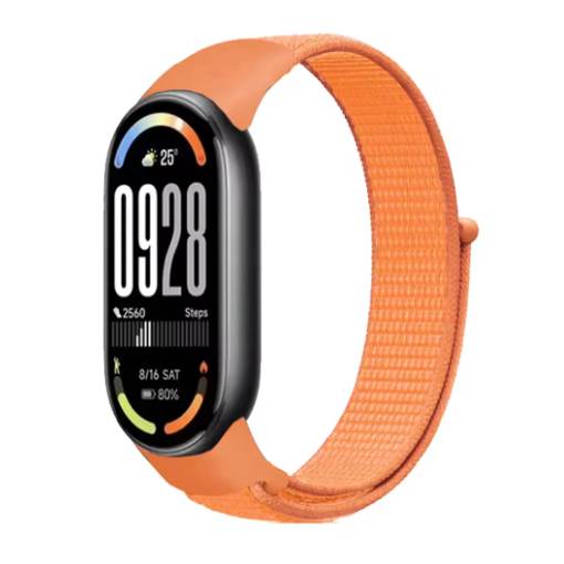 Foto - eses Nylonový řemínek pro Xiaomi Smart Band 8, 9 a 10 - Oranžový