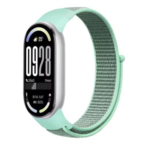 Foto - eses Nylonový řemínek pro Xiaomi Smart Band 8, 9 a 10 - Mátový