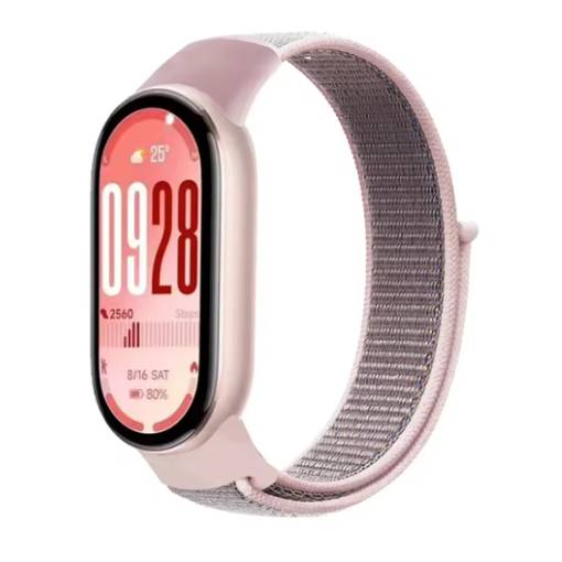 Foto - eses Nylonový řemínek pro Xiaomi Smart Band 8, 9 a 10 - Růžový