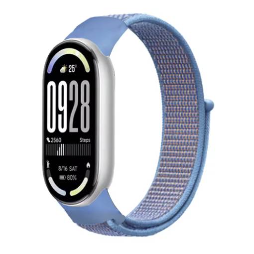 Foto - eses Nylonový řemínek pro Xiaomi Smart Band 8, 9 a 10 - Modro oranžový