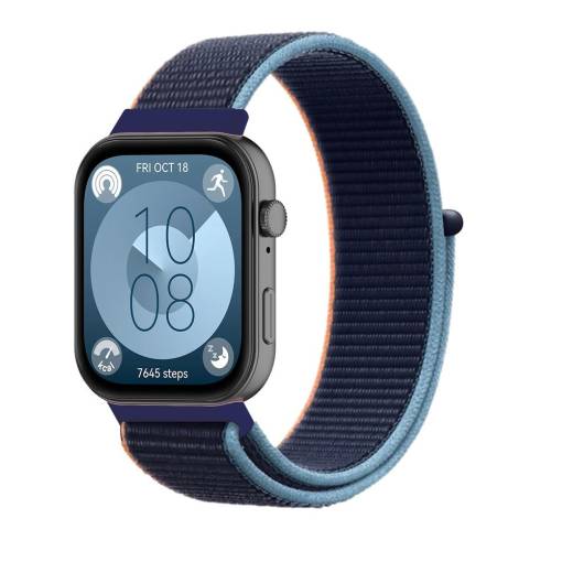 Foto - eses Nylonový řemínek pro Huawei Watch Fit 3, 4 a 4 Pro - Modrý