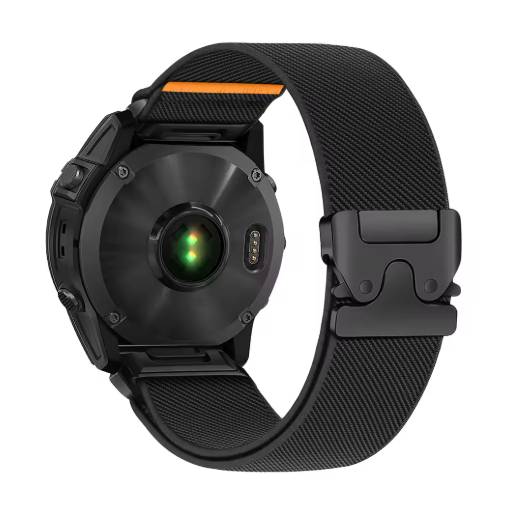Foto - eses Nylonový elastický řemínek pro Garmin - Černý, QuickFit 22 mm