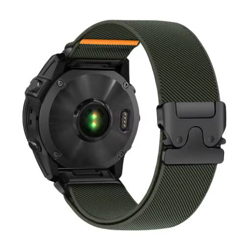 Foto - eses Nylonový elastický řemínek pro Garmin - Zelený, QuickFit 22 mm
