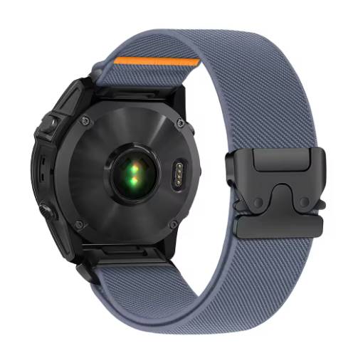 Foto - eses Nylonový elastický řemínek pro Garmin - Modro šedý, QuickFit 22 mm