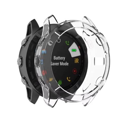 Foto - Silikonový rámeček pro Garmin Fénix 7 - Transparentní