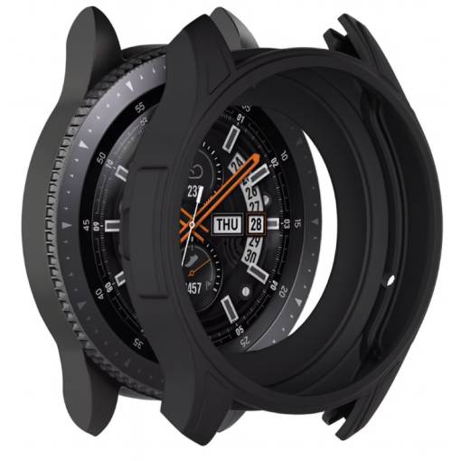 Foto - Silikonový rámeček pro Samsung Gear S3 a Galaxy Watch 46 mm - Černý