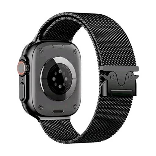 Foto - eses Milánský tah se sponou pro Apple Watch - Černý, 38mm, 40mm, 41mm