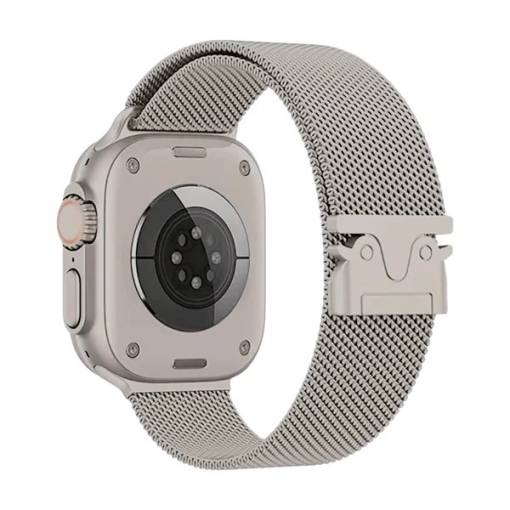 Foto - eses Milánský tah se sponou pro Apple Watch - Stříbrný matný, 42mm, 44mm, 45mm, 49mm