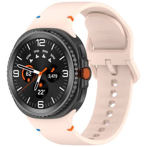 Foto - eses Silikonový řemínek pro Samsung Galaxy Watch 8 - Růžový, velikost L