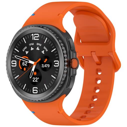 Foto - eses Silikonový řemínek pro Samsung Galaxy Watch 8 - Oranžový, velikost L
