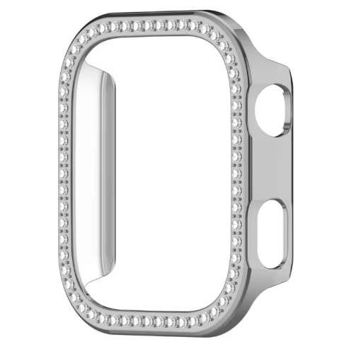 Foto - Ochranný rámeček s kamínky pro Xiaomi Redmi Watch 6 - Stříbrný