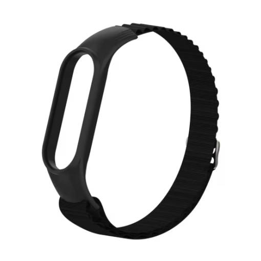 Foto - eses Alpský tah se silikonovým lůžkem pro Xiaomi Smart Band 7 - Černý