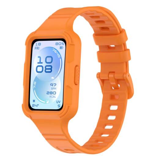 Foto - eses Silikonový náramek pro Huawei Band 11 - Oranžový