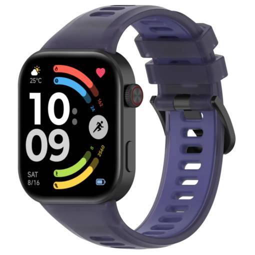 Foto - eses Silikonový řemínek pro Xiaomi Redmi Watch 4, 5, 6 a Smart Band 8 Pro, 9 Pro a 10 Pro - Modrý