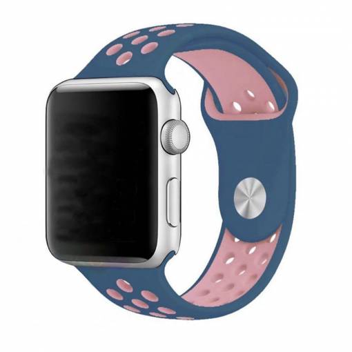 Foto - Sportovní řemínek 42mm modrý/růžový pro Apple Watch