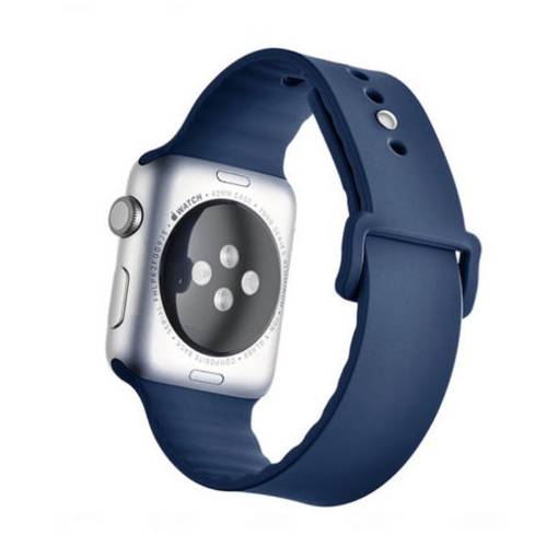 Foto - Silikonový vlnitý řemínek 38mm tmavě modrý pro Apple Watch