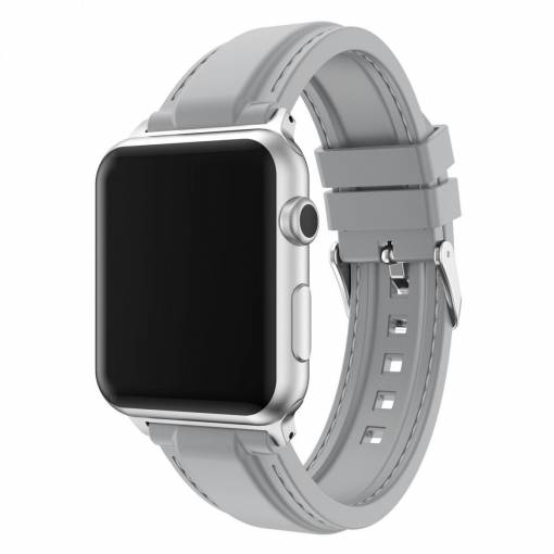 Foto - eses silikonový řemínek pro Apple Watch šedý s prosíváním 42mm/44mm/45mm