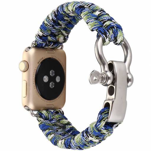 Foto - eses nylonový řemínek pro Apple Watch modrá kamufláž 38mm/40mm/41mm