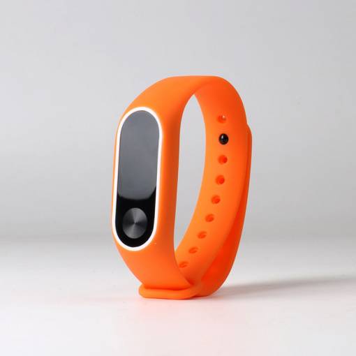 Foto - eses Náramek oranžovo bílý pro Xiaomi Mi Band 2