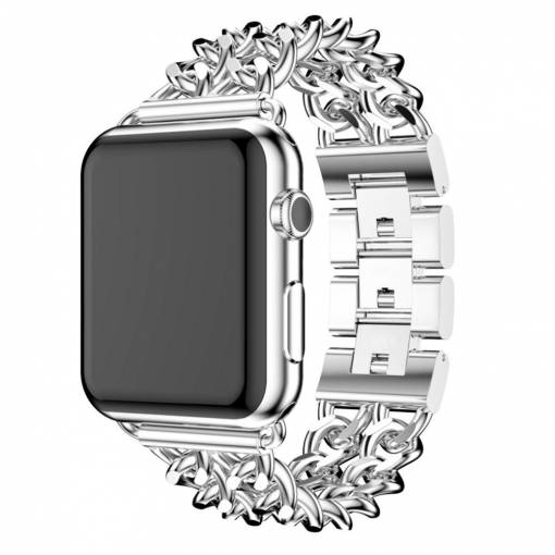 Foto - eses kovový řetízkový řemínek pro Apple Watch stříbrný 38mm/40mm/41mm