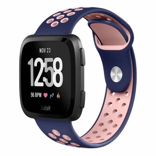 Foto - Sportovní silikonový řemínek modro růžový pro Fitbit Versa