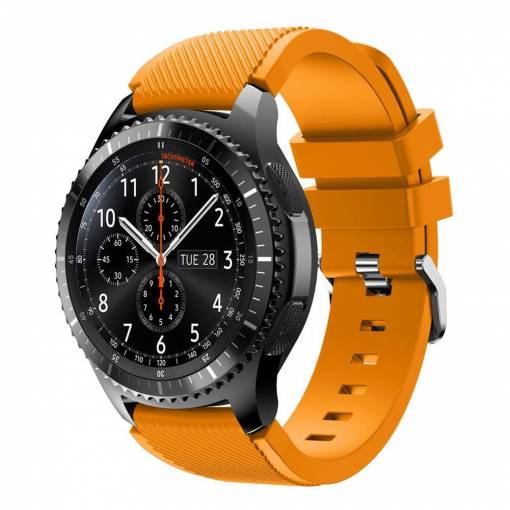 Foto - eses Silikonový řemínek pro Samsung Gear S3 - Oranžový, 22 mm