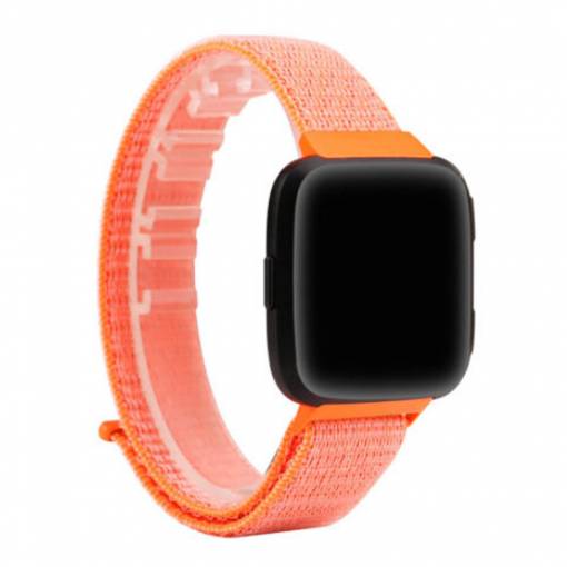 Foto - eses Nylonový řemínek oranžový pro Fitbit Versa