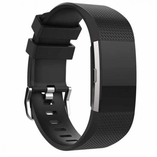 Foto - eses Silikonový řemínek pro Fitbit Charge 2 - Velikost S, černý