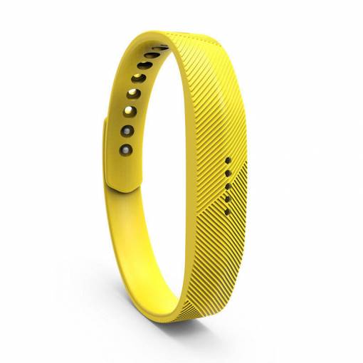 Foto - eses Silikonový řemínek pro Fitbit Flex 2 - Velikost L, žlutý