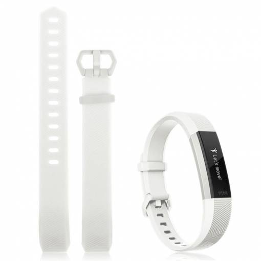 Foto - eses Silikonový řemínek bílý ve velikosti L pro Fitbit Alta HR