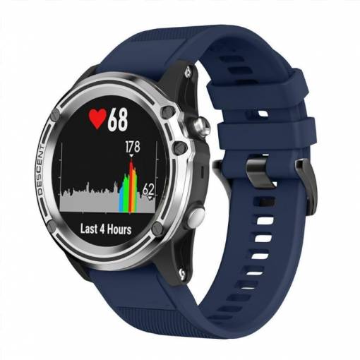 Foto - eses Silikonový řemínek pro Garmin - Tmavě modrý, QuickFit 20 mm