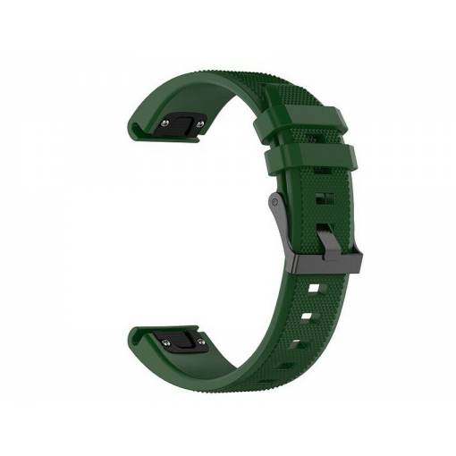 Foto - eses Silikonový řemínek tmavě zelený pro Garmin - EasyFit/QuickFit 20mm