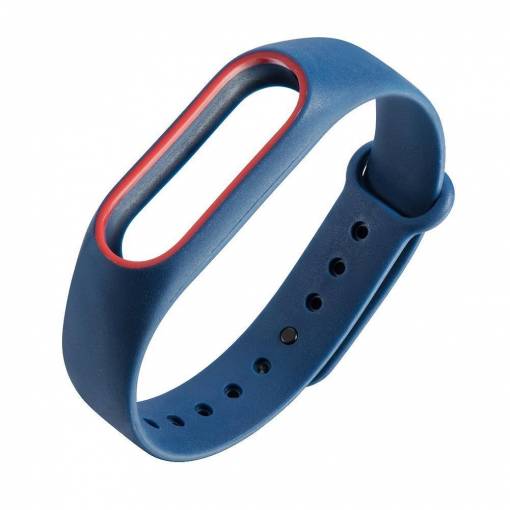 Foto - eses Náramek tmavě modro červený pro Xiaomi Mi Band 2