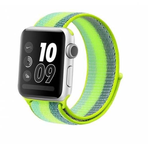 Foto - eses Nylonový řemínek pro Apple Watch - Neonové proužky, 42mm/44mm/45mm/49mm