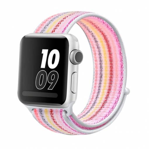 Foto - eses Nylonový řemínek pro Apple Watch - Vícebarevný růžový 38mm, 40mm, 41mm