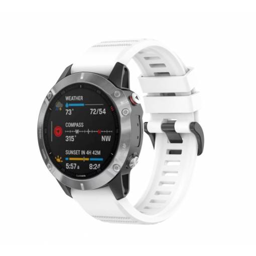 Foto - eses Sportovní silikonový řemínek pro Garmin - Bílý, QuickFit 26 mm