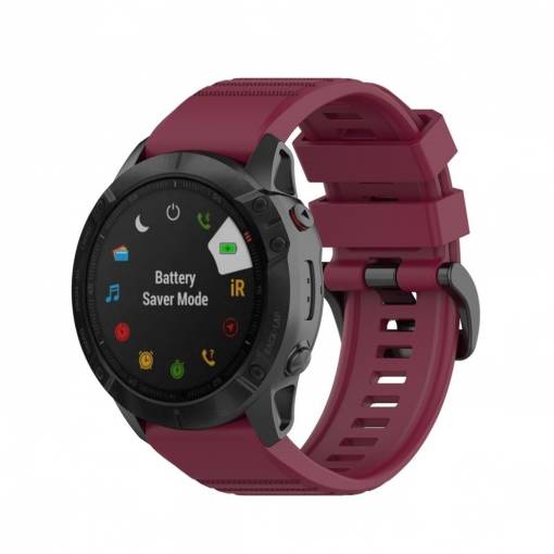 Foto - eses Sportovní silikonový řemínek pro Garmin - Vínově červený, QuickFit 26 mm