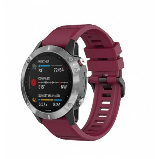 Foto - eses Sportovní silikonový řemínek pro Garmin - Vínový, QuickFit 22 mm