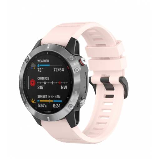 Foto - eses Sportovní silikonový řemínek pro Garmin - Světle růžový, QuickFit 22 mm