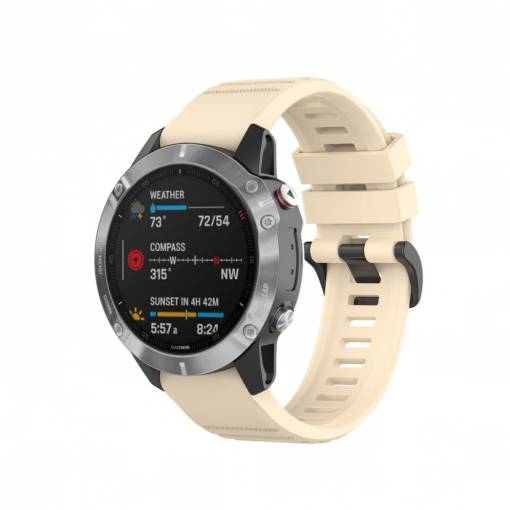 Foto - eses Sportovní silikonový řemínek pro Garmin - Béžový, QuickFit 22 mm