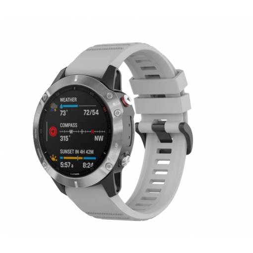 Foto - eses Sportovní silikonový řemínek pro Garmin - Šedý, QuickFit 22 mm