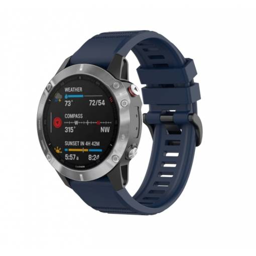 Foto - eses Sportovní silikonový řemínek pro Garmin - Tmavě modrý, QuickFit 22 mm