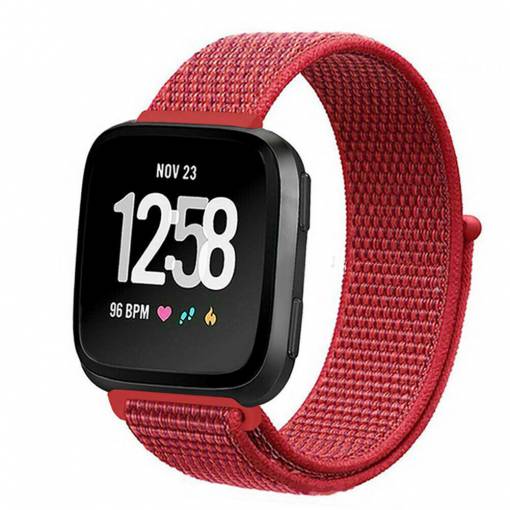 Foto - eses Nylonový řemínek pro Fitbit Versa - Červený